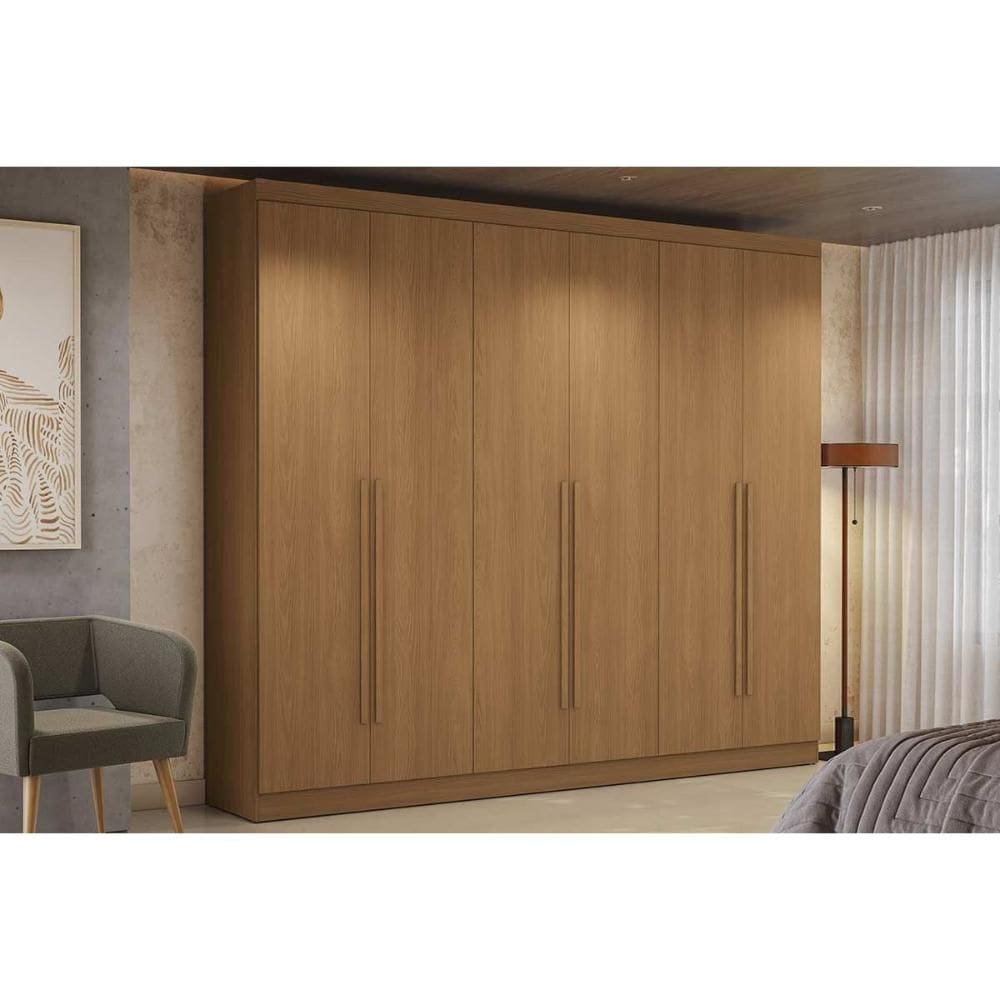 Guarda Roupa 6 Portas e 3 Gavetas T580 Canela - Kappesberg