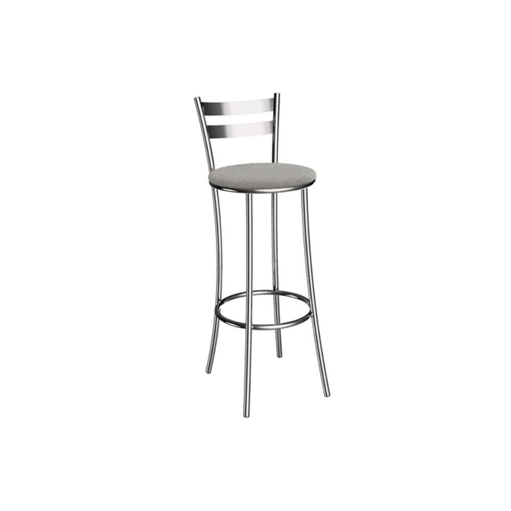 Banqueta Cozinha Kappesberg Jade 1B699CR Aço 1Un Cromado/Boucle Cinza