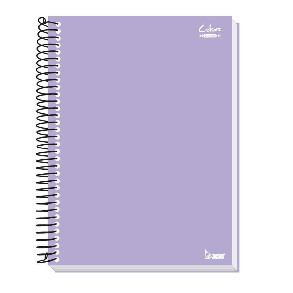 Caderno Universitário Tamoio Espiral 96Fls Neutro Lilás