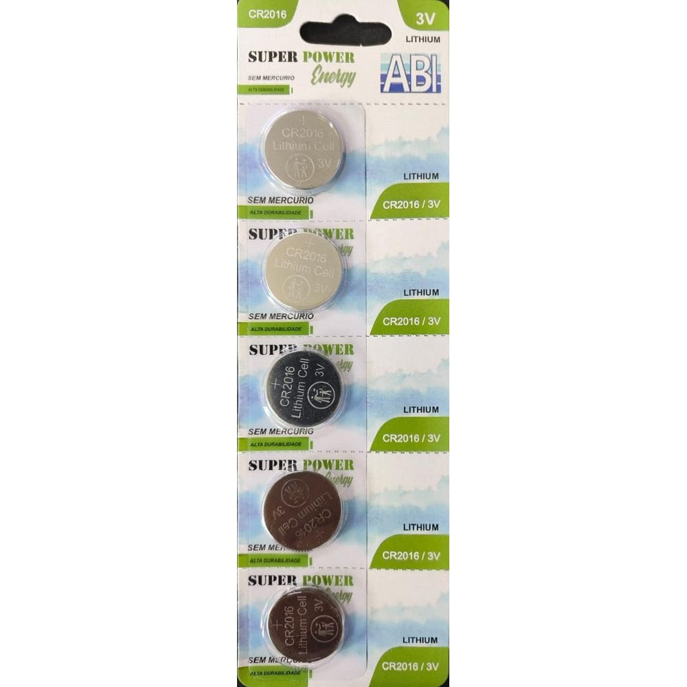 Kit Com 10 Cartelas De Bateria Cr2016 Super Power C/5 Unid