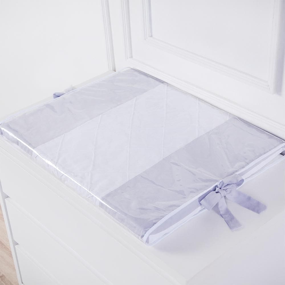 Trocador De Cômoda Fraldas Cinza E Branco