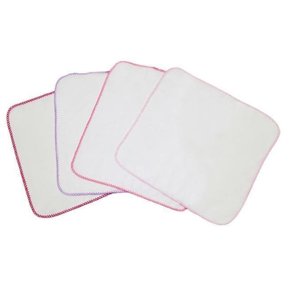 3 Fraldinha De Boca Feminina Quadriculada Lisa Crochê Babete