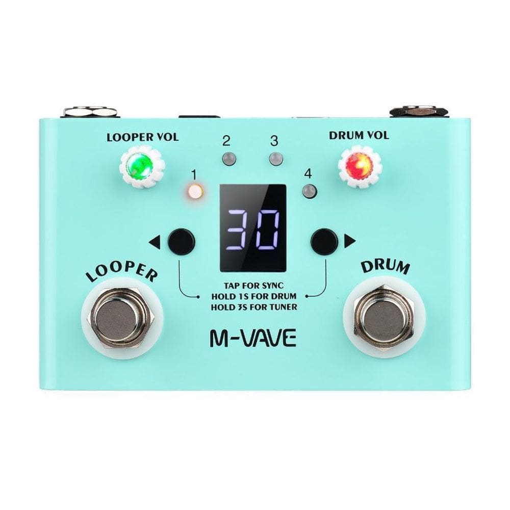 Pedal Guitarra Drum Looper M-Vave Cuvave Lost Tempo Tuner