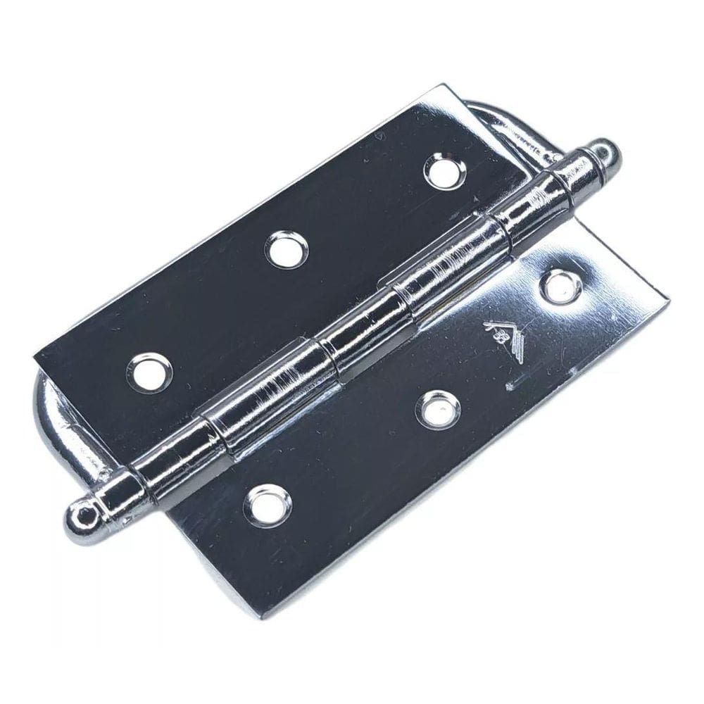 Kit Dobradiças Com Alça Para Porta Camarão Cromada Ursich