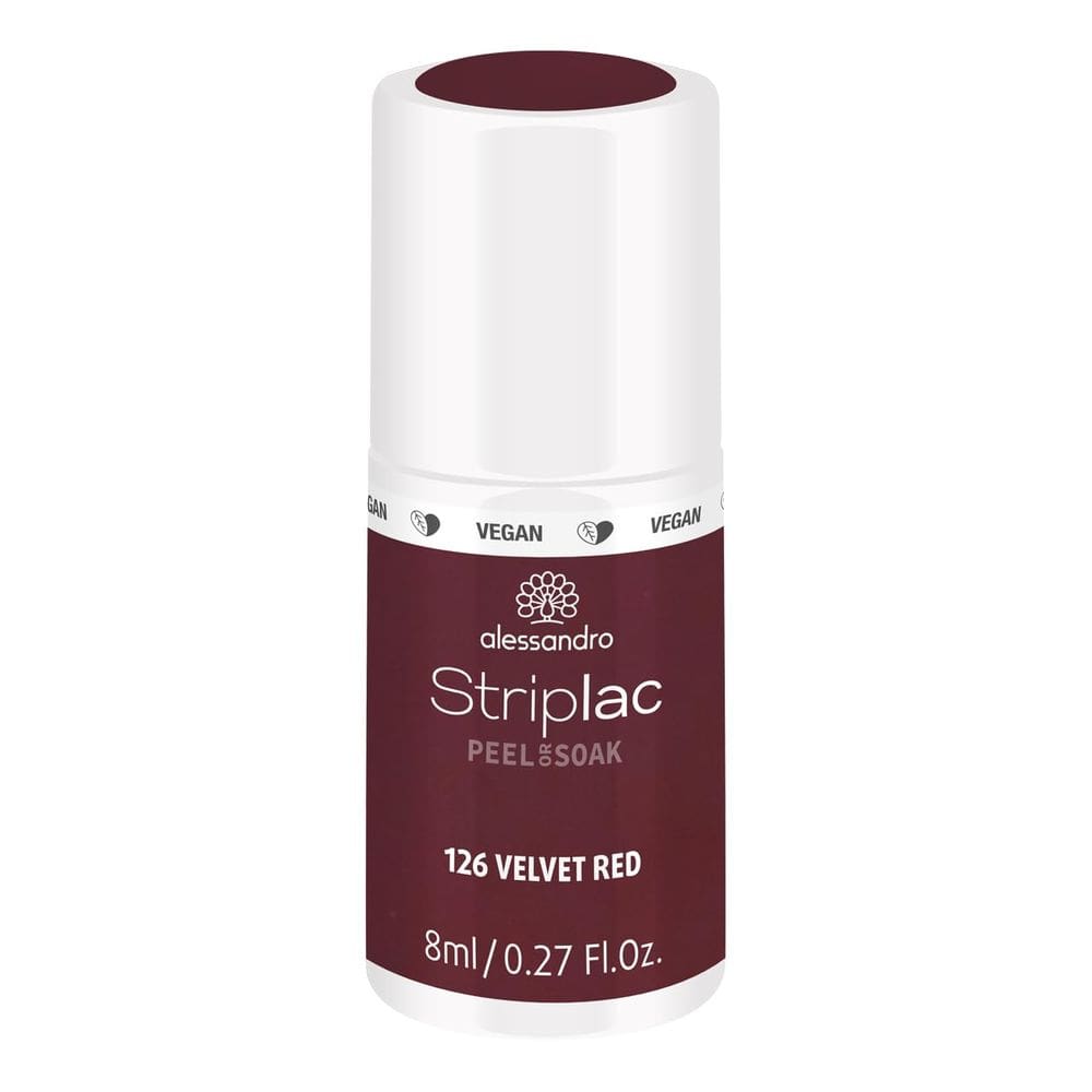 Verniz de unhas alessandro Striplac Peel or Soak 126 Velvet Red