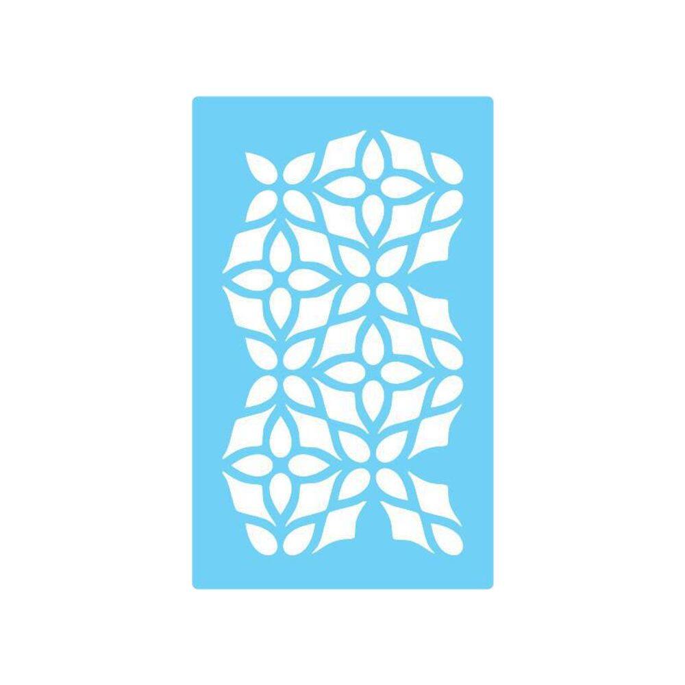 Stencil De Parede Tamako Ladrilhos - 55 X 90Cm - Ref 211