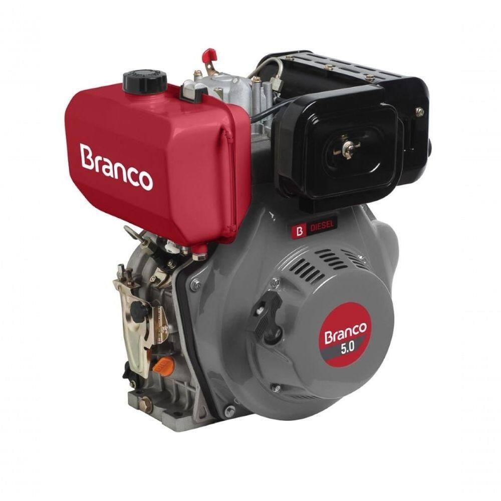 Motor Diesel 5,0cv Eixo H Partida Elétrica Bd-5.0 Branco