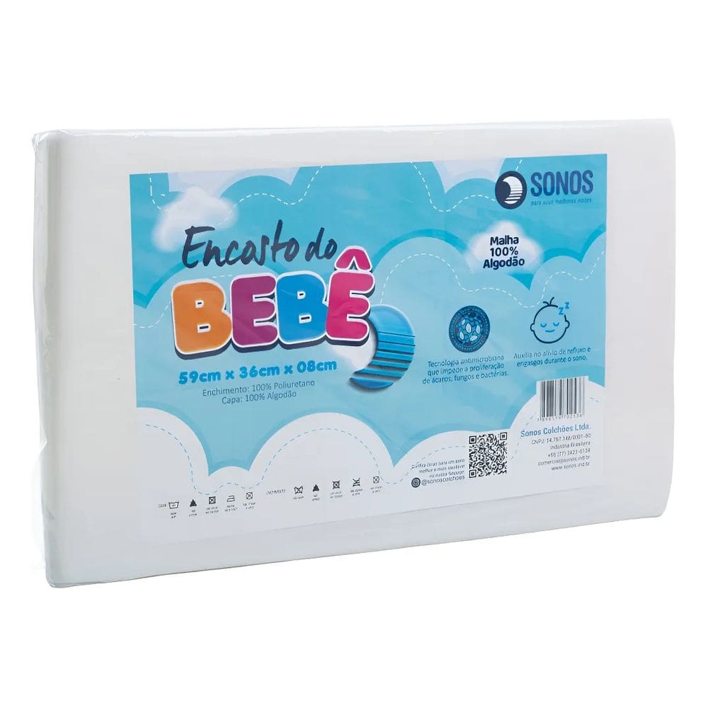 Encosto Travesseiro Sonos Para Bebê 8cm De Altura