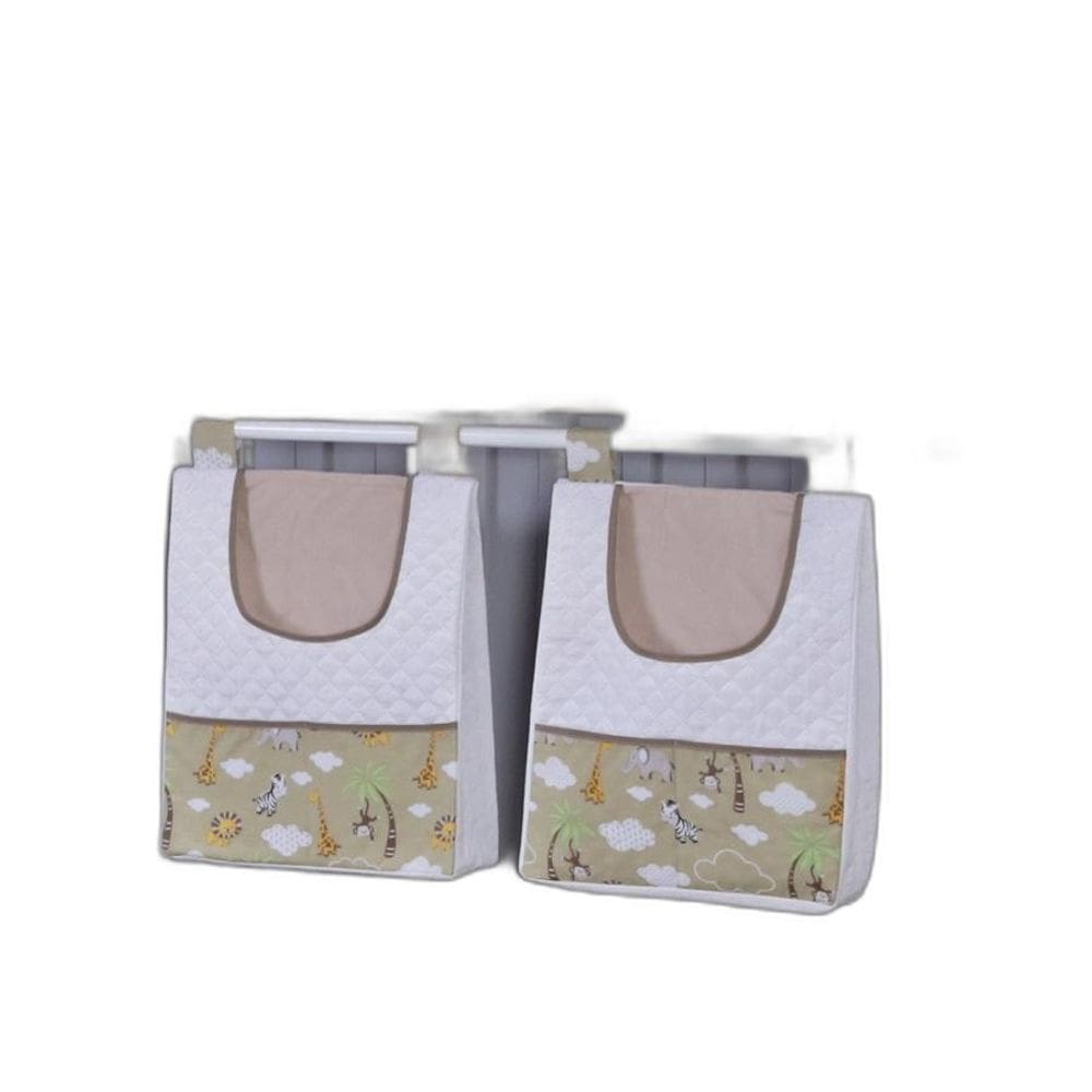 Porta Fralda Organizador Quarto Bebê Menino Menina 2 Peças