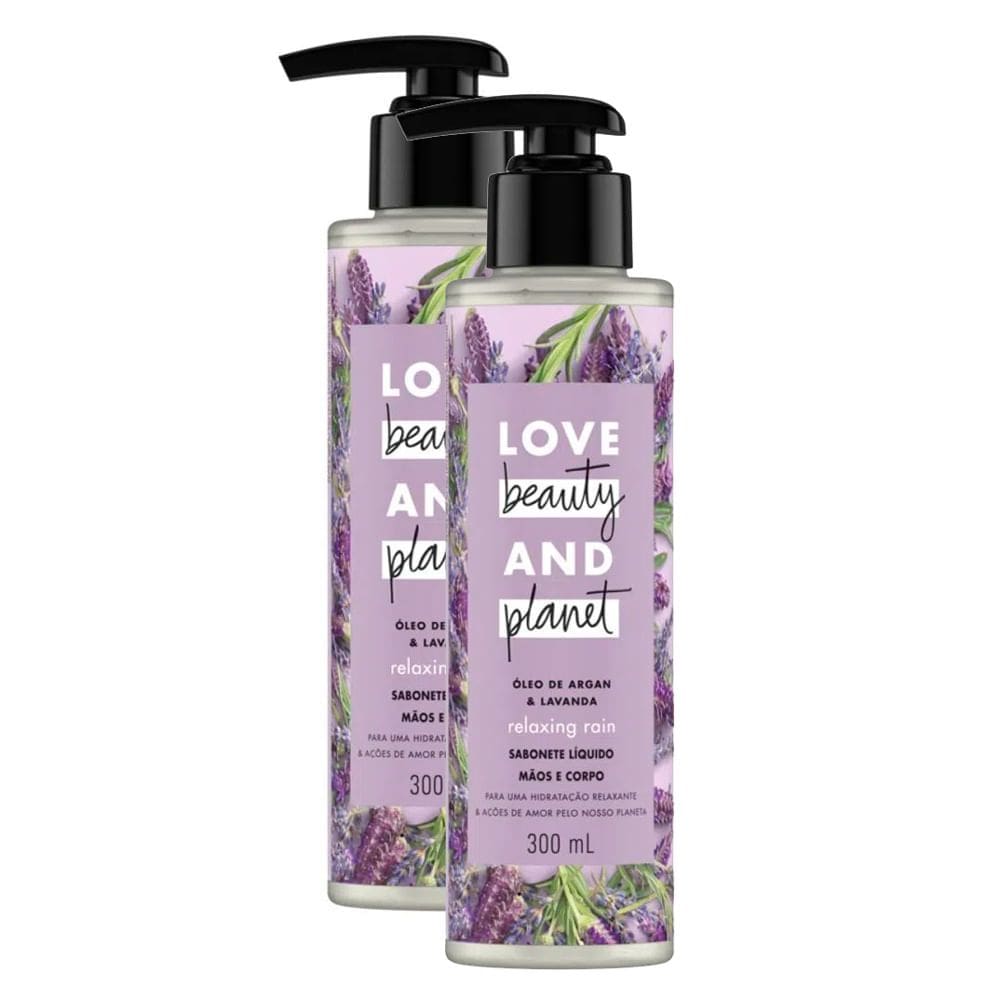 Sabonete Líquido Love Beauty And Planet Relaxing Rain 300ml  Kit com duas unidades