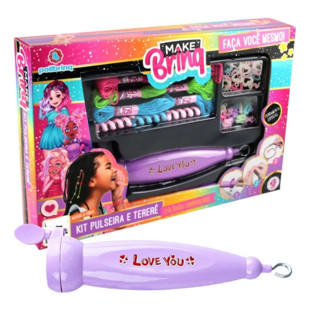 Brinquedo Kit Pulseira E Tererê Make Brinq Polibrinq Mk54
