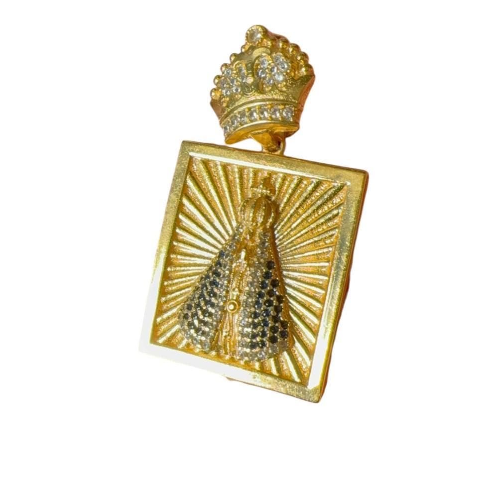 Pingente Nossa Senhora Cravejada - Banhado A Ouro 18K