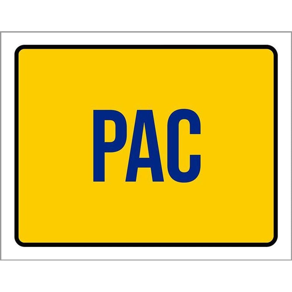 Kit 3 Placas Sinalização  Pac