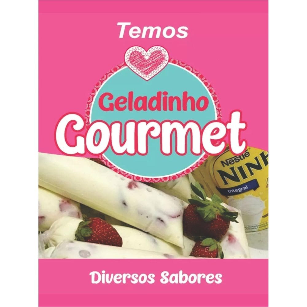 Banner Arte Pronta - Geladinho Gourmet