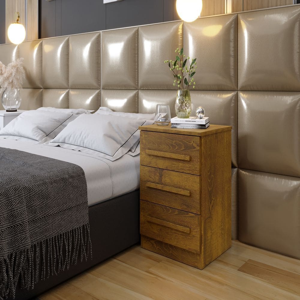 Mesa de Cabeceira Imperio Rovere Rustico Benetil Moveis