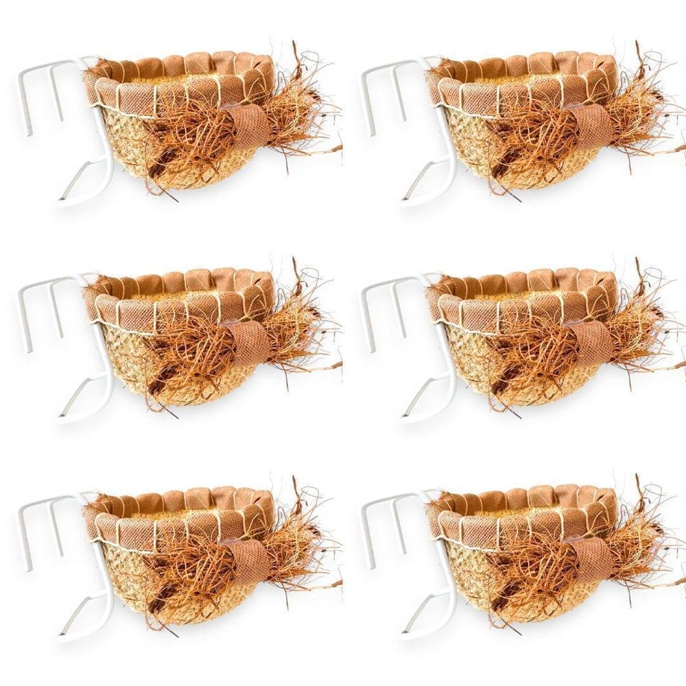 6 Ninho De Juta Corda Sisal Canário Sabiá Pássaros Pequenos