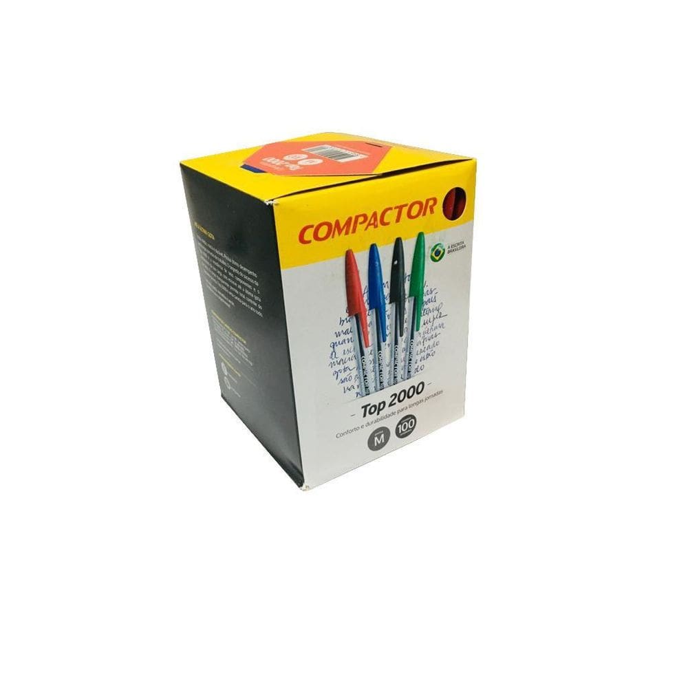 Caneta Esferográfica Glossy Vermelho Caixa C/50 Jocar Office