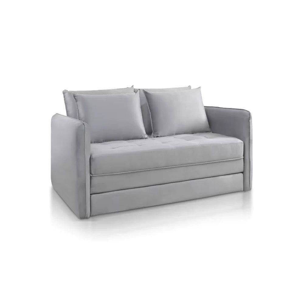 Sofá Cama Noronha Casal Dobrável com Colchão 1.55m Almofadas Soltas Jc Estofados