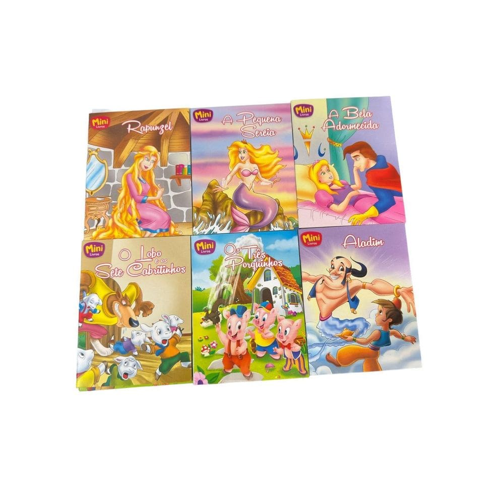 6 Mini Livros Clássicos Da Literatura Infantil Tema Variado