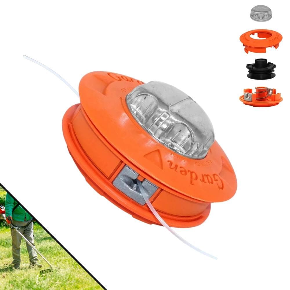 Carretel Nylon Garden Easy Load Bate e Libera Fio Com Rosca M10x1,25 Para Roçadeira À Gasolina Com Fio de Nylon de Fácil Reposição Ideal Para Jardim