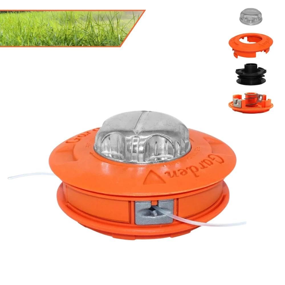 Cabeçote Aparador Garden Com Sistema Bate e Libera Fio, Rosca 10mmx1,25mm Para Roçadeiras Importadas Vulcan VR430P VR520H, VR620H Nakasaki NK750PRO