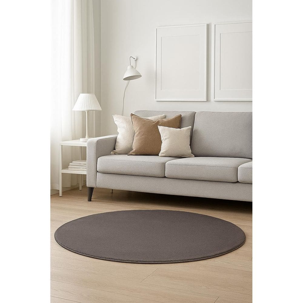 Tapete Felpudo Antiderrapante Aconchego Redondo 160Cm 05