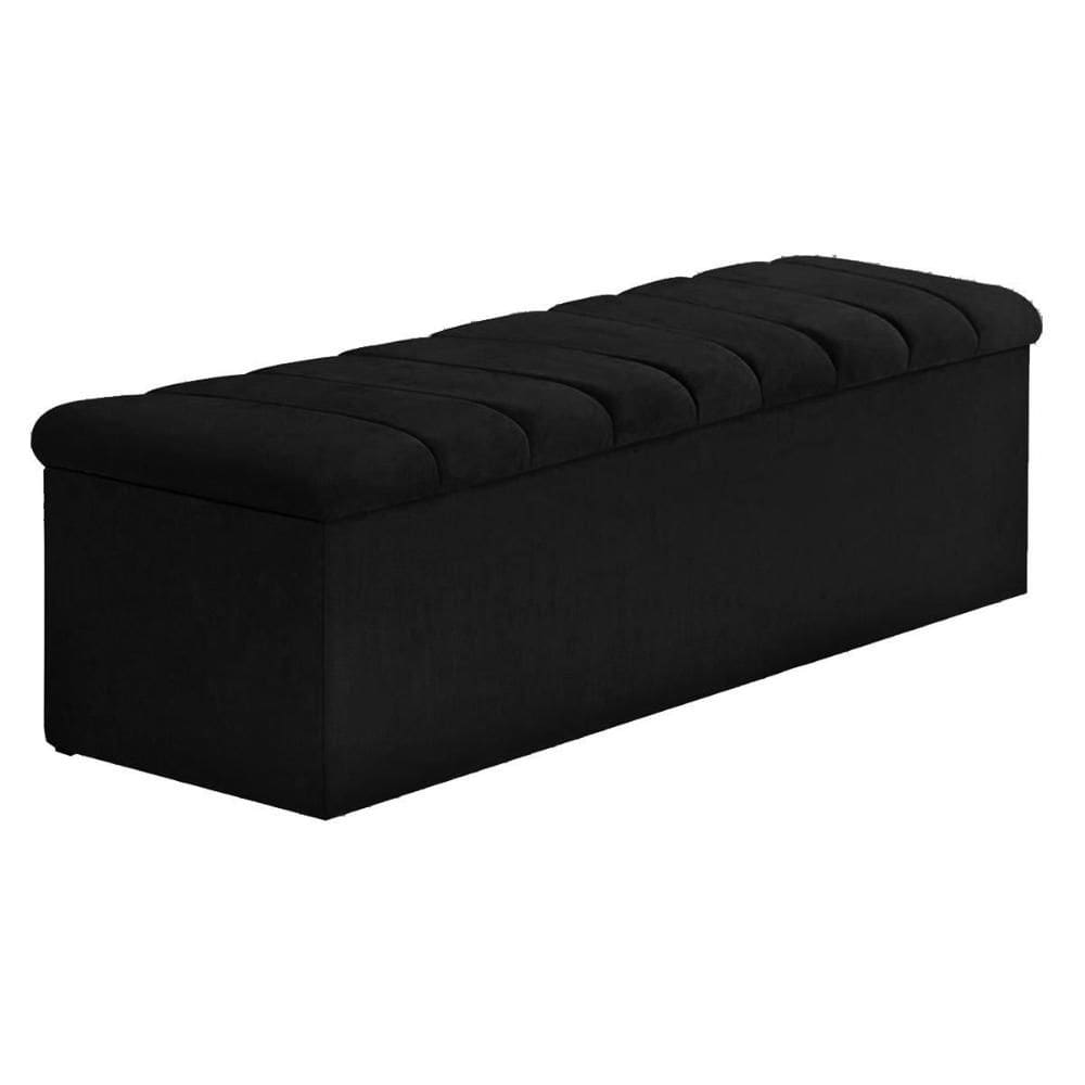 Calçadeira de Quarto Condessa Suede Negro - Simbal