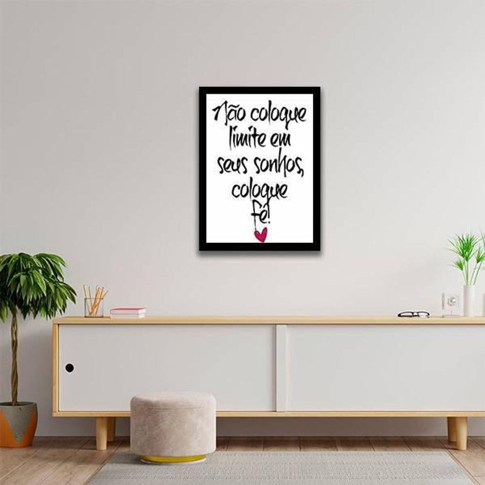 Quadro Decorativo Não Coloque Limite Em Seus Sonhos