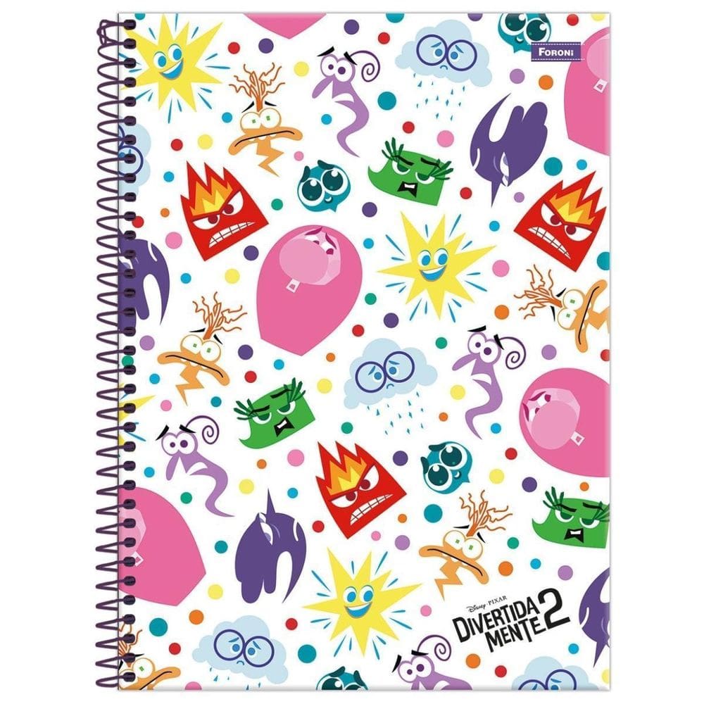 Caderno Divertidamente 2 Disney Espiral 10 Matérias Escolar