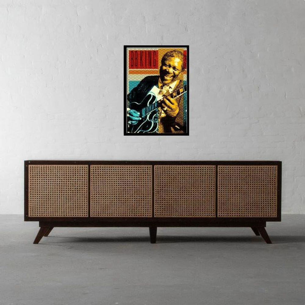 Quadro Bb King Pop Art 45X34Cm