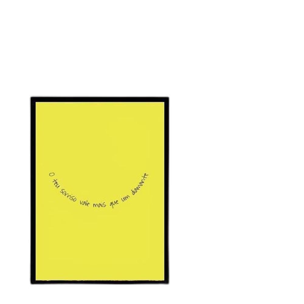 Quadro O Teu Sorriso Vale Mais Que Diamante 33X24Cm Preta