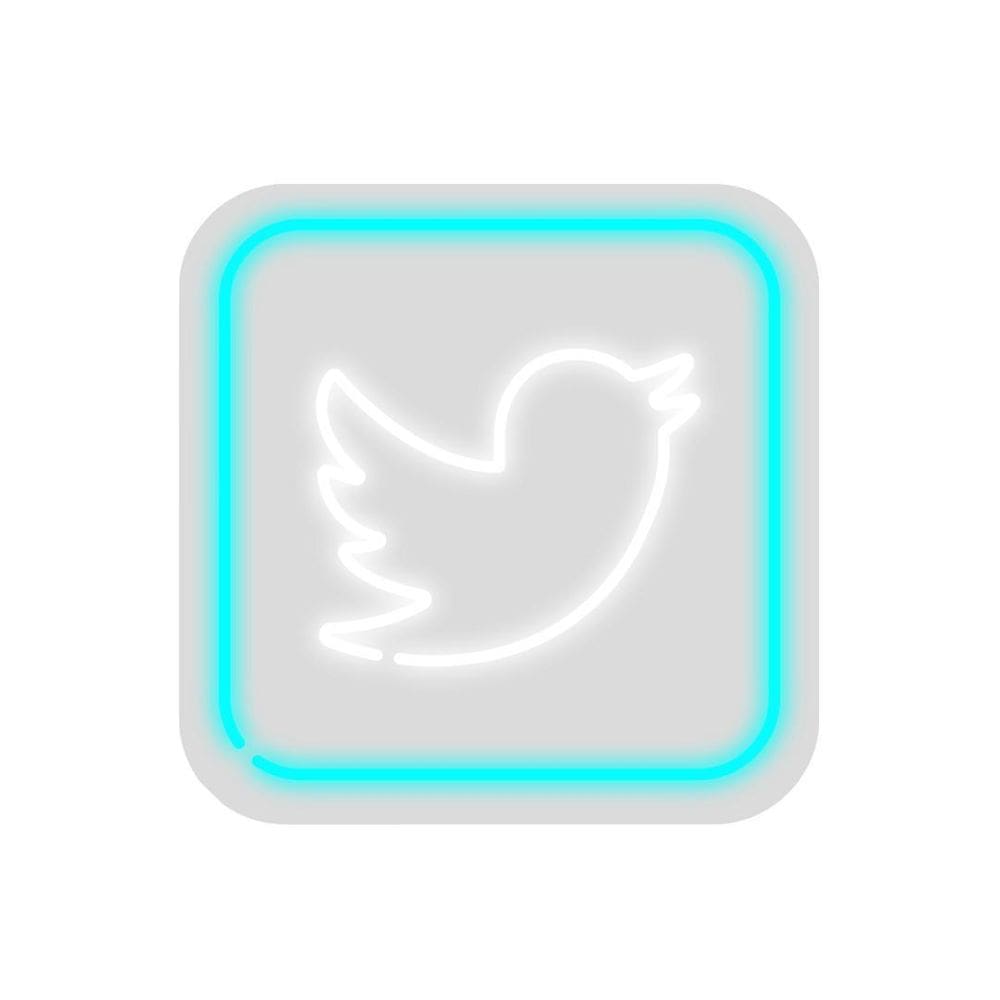 Neon Led Em Acrílico Twitter 0,30X0,30