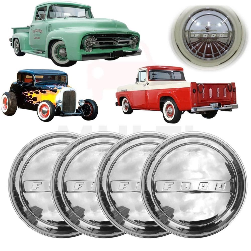 Jogo 4 Calotas Ford F-100 F-1000 Pick-Up Hot Rod
