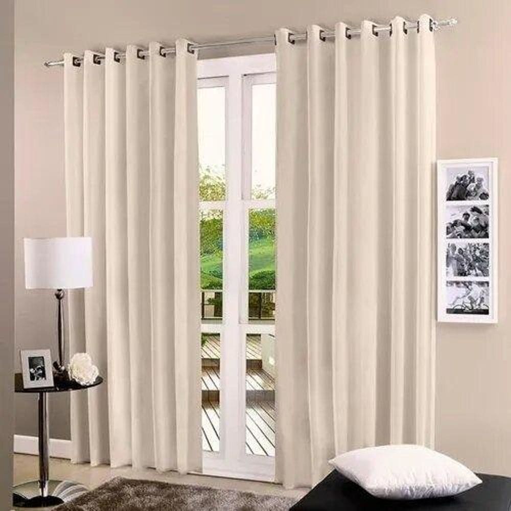 Cortina De Voil Voal Lisa Marfim Ct Pérola 2,60X5,40