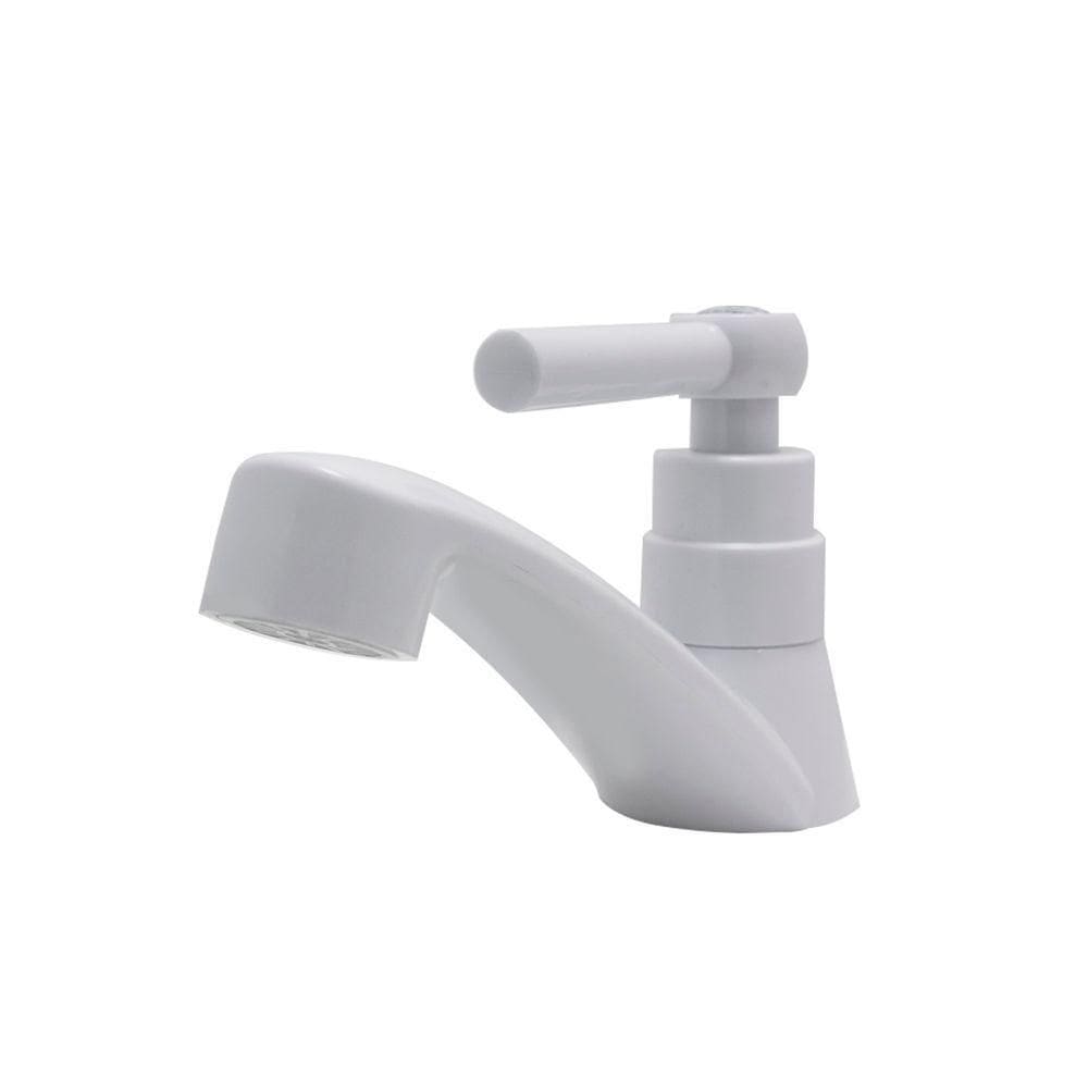 Torneira Pia Lavatório Banheiro Bancada Mesa Cuba Embutida Branca 1/4 De Volta Abs