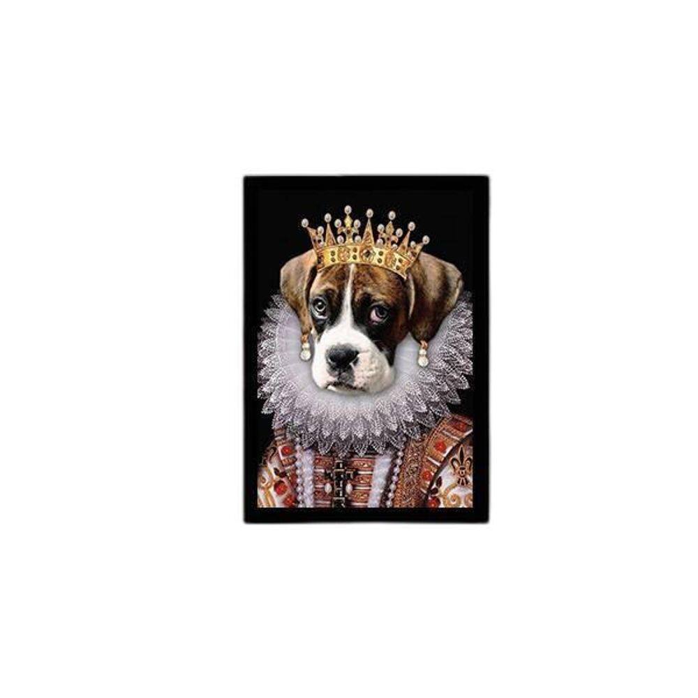 Quadro Boxer Rainha 45X34Cm - Com Vidro Moldura Preta