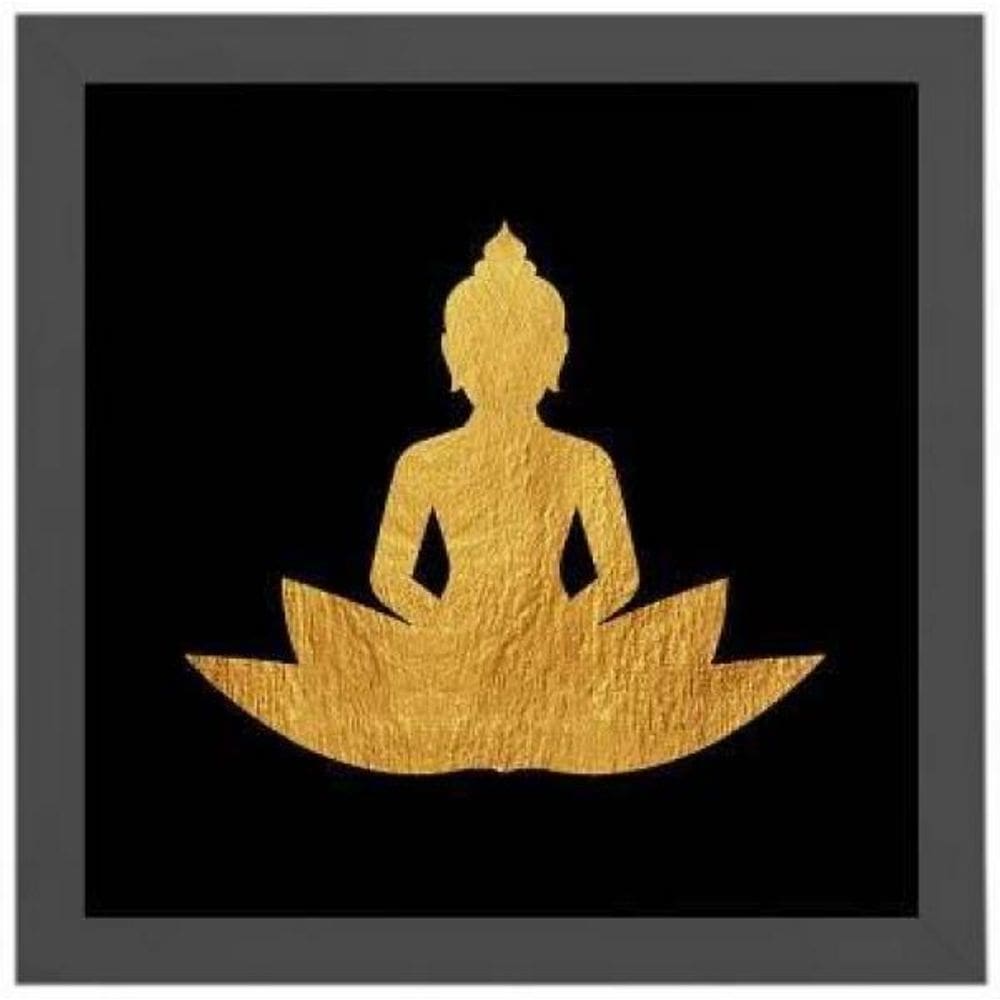 Quadro Quadrado Buda Flor De Lotus 20X20Cm