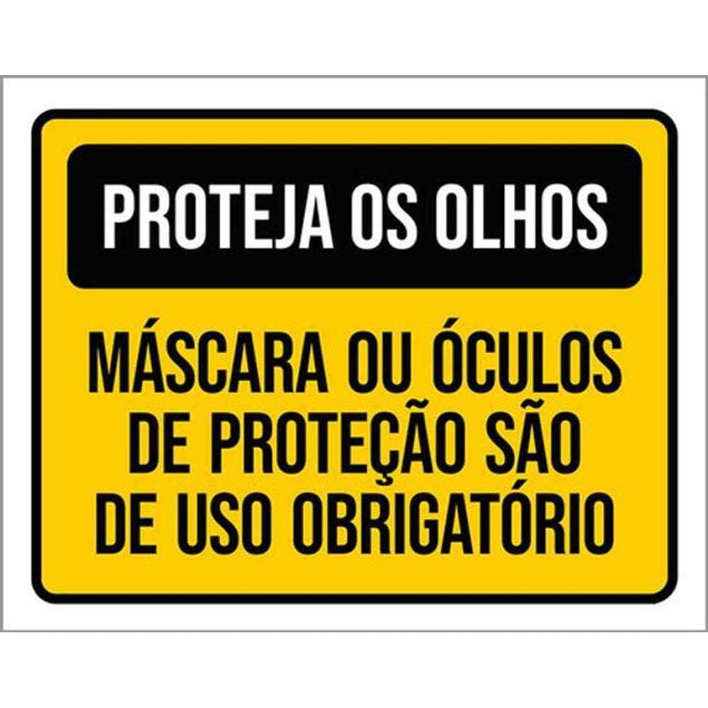 Kit 3 Placas Proteja Olhos Máscara Óculos Proteção