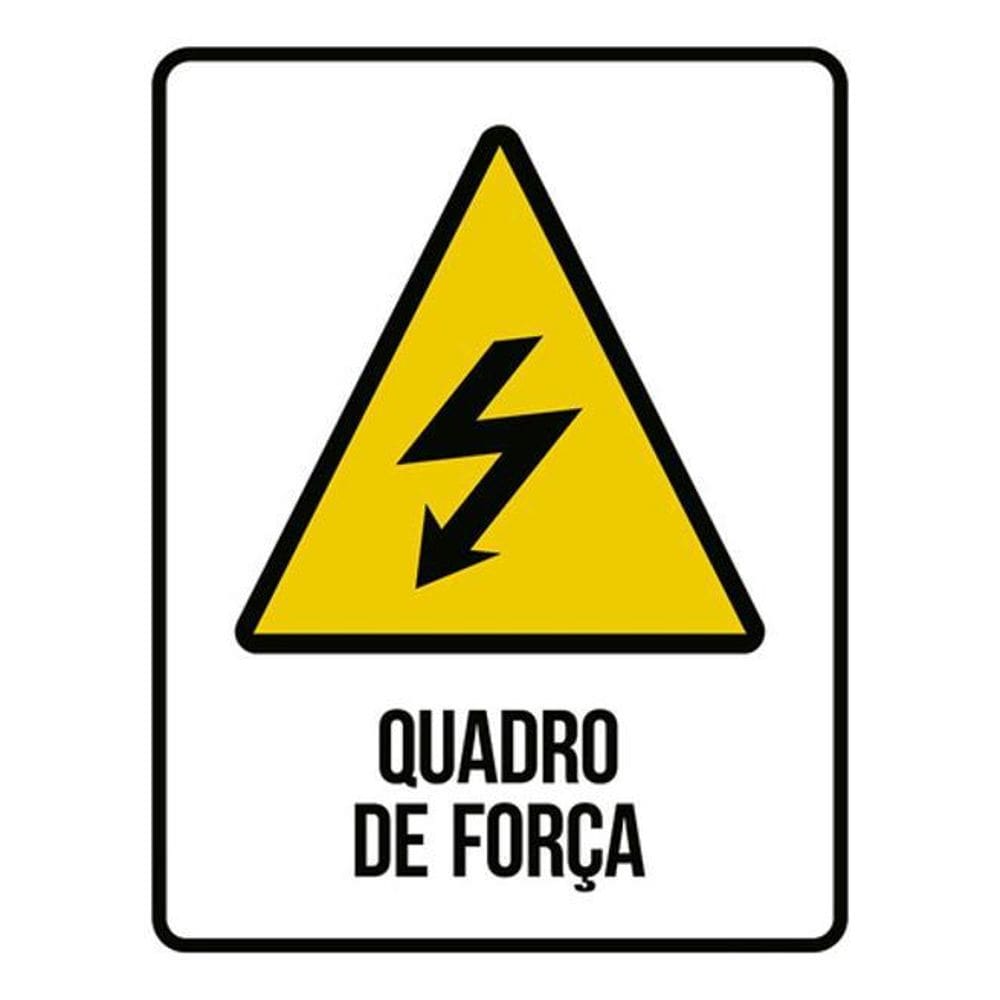 Kit 3 Placas Sinalização - Quadro De Força Ícone