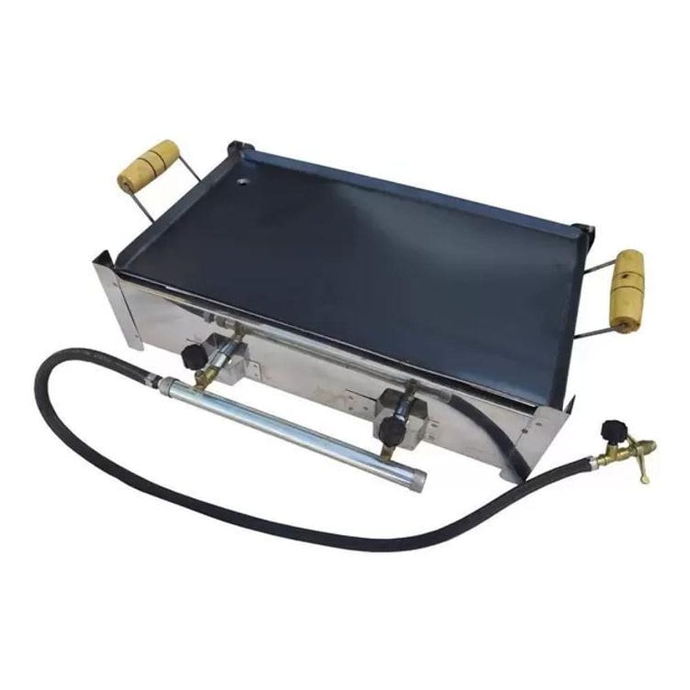 Fogareiro 2 Boca Com Chapa Inteira Maxfer