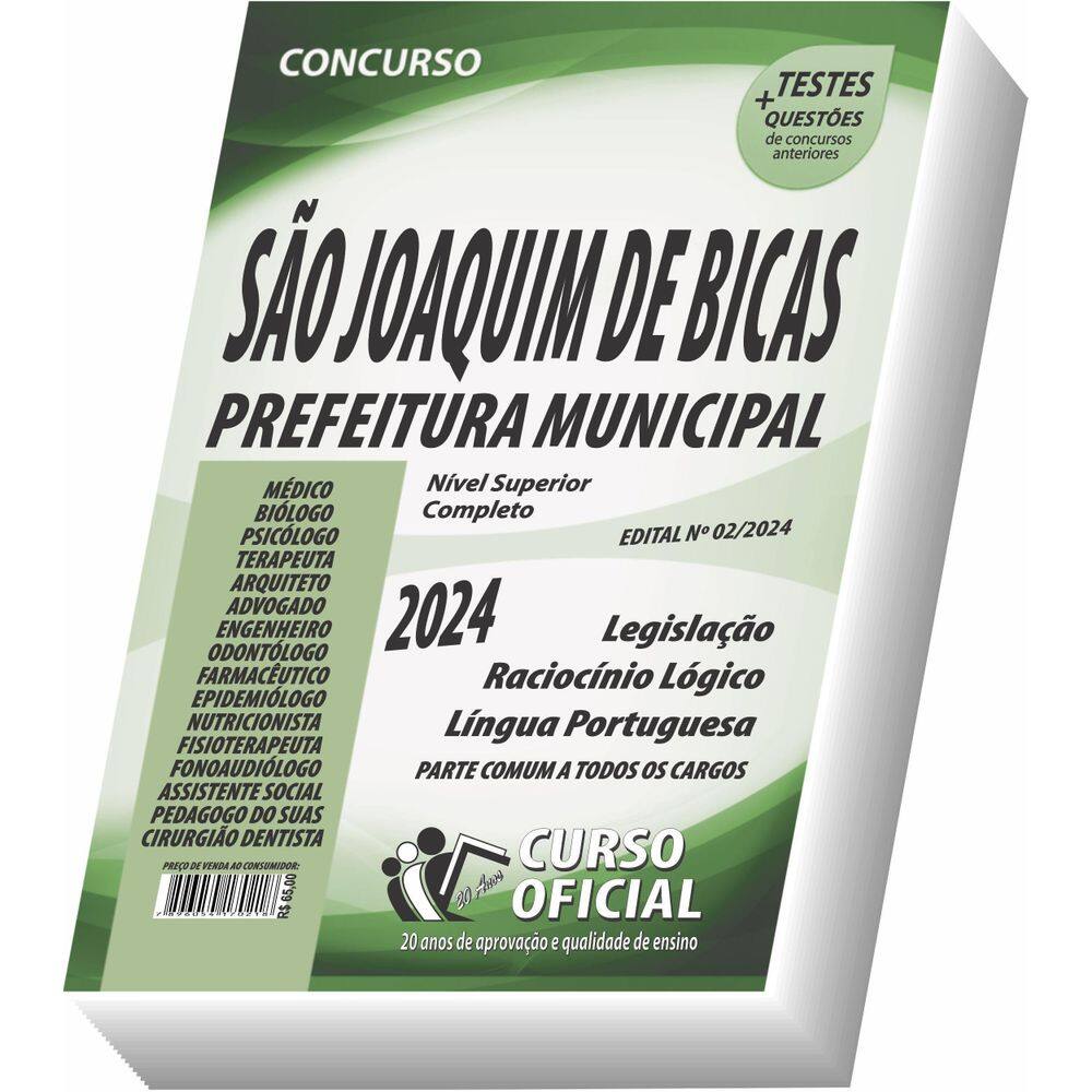 Apostila São Joaquim De Bicas Mg Nível Superior Parte Comum