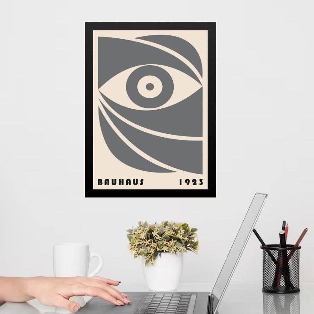 Quadro Bauhaus Cinza - Bauhaus Eye 45X34Cm