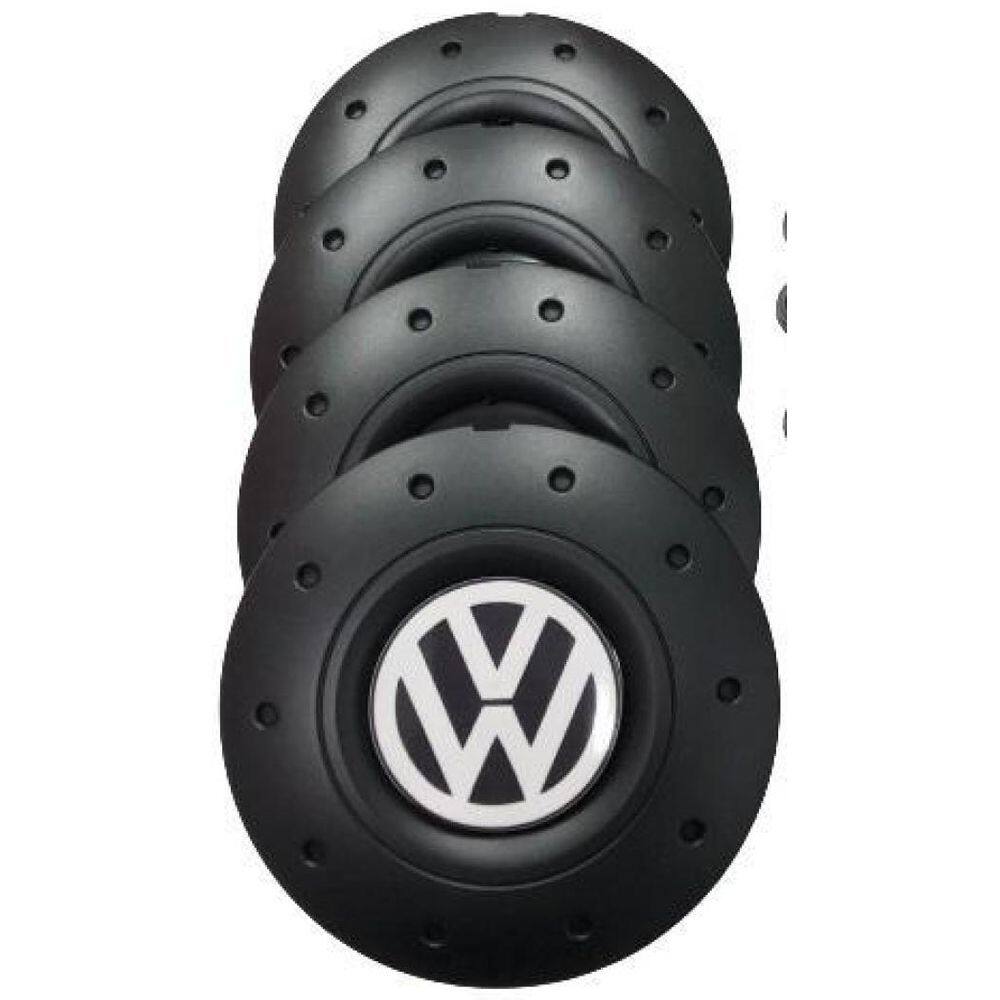 Calotas Miollo Vw Polo Aro 15 2009/2017 Estilo Amarok Preto