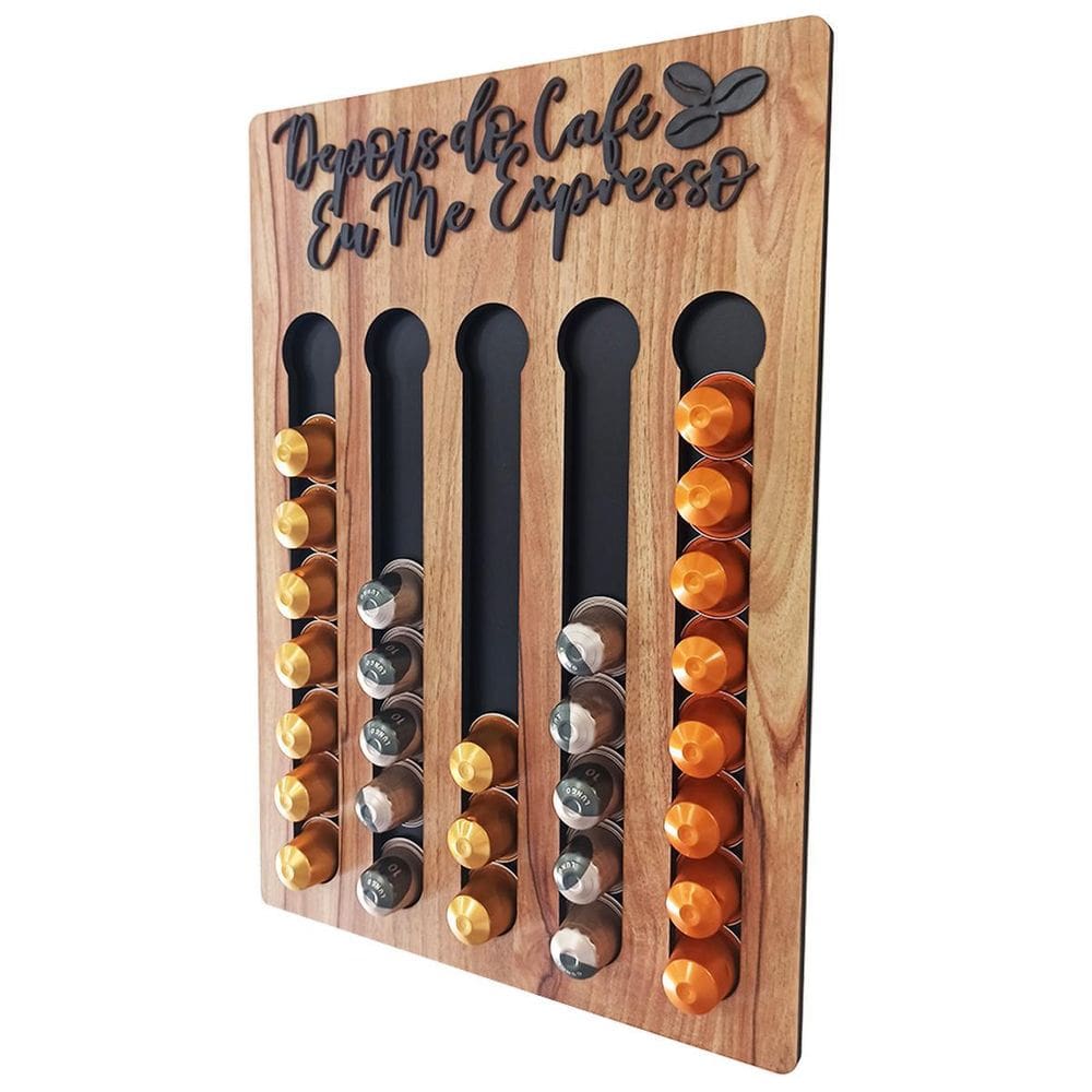 Porta Cápsulas Nespresso - Nogueira - Depois Café Expresso