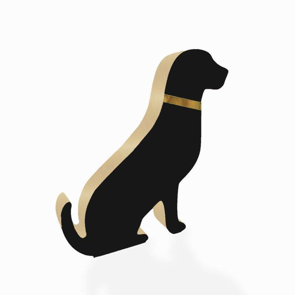 Coleira Cachorro Madeira/Acrílico DECORYOU 20x19x3,2cm