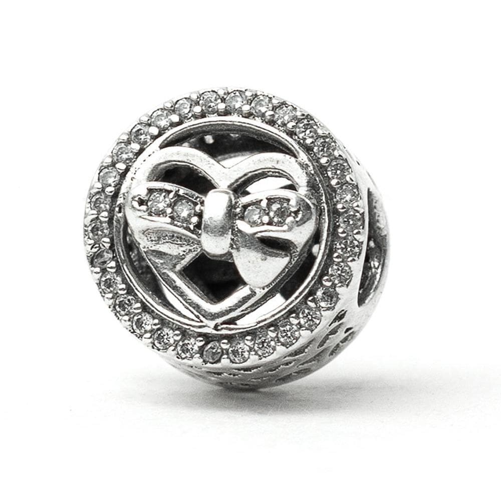 Berloque Mundo Briller Separador Laço De Amor Prata