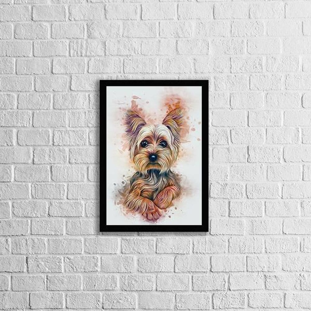 Quadro Decorativo Yorkshire 24X18Cm