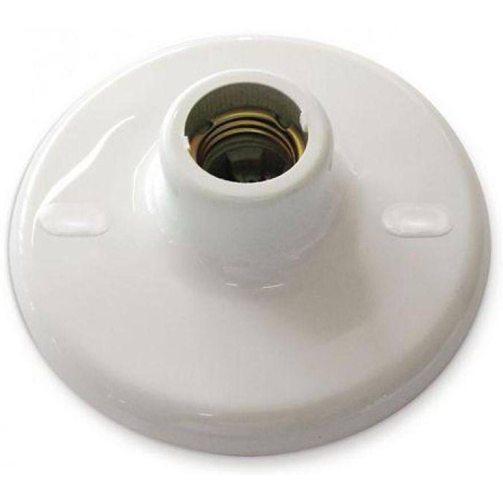 Plafon Pvc Branco C/Soquete Porcelana E27