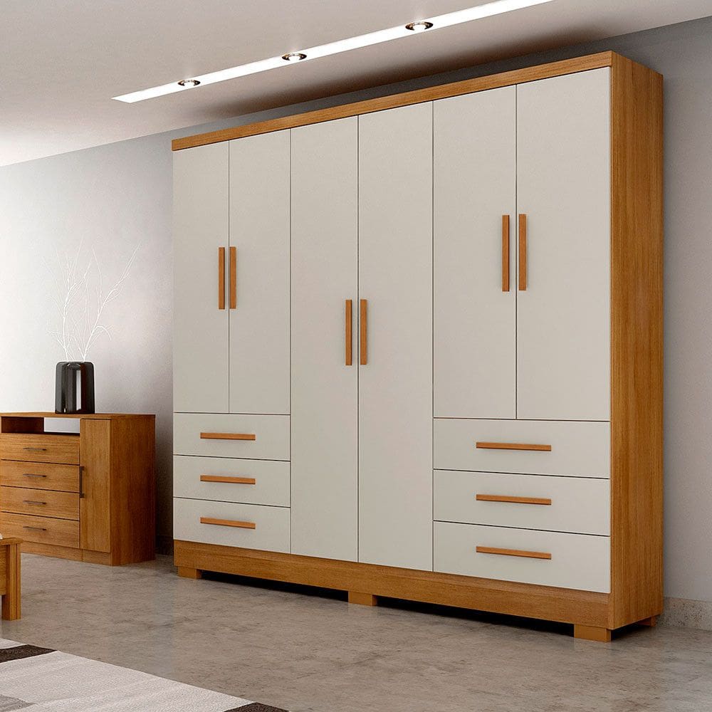 Guarda-Roupa Encant 6 Portas e 6 Gavetas com 6 Pes