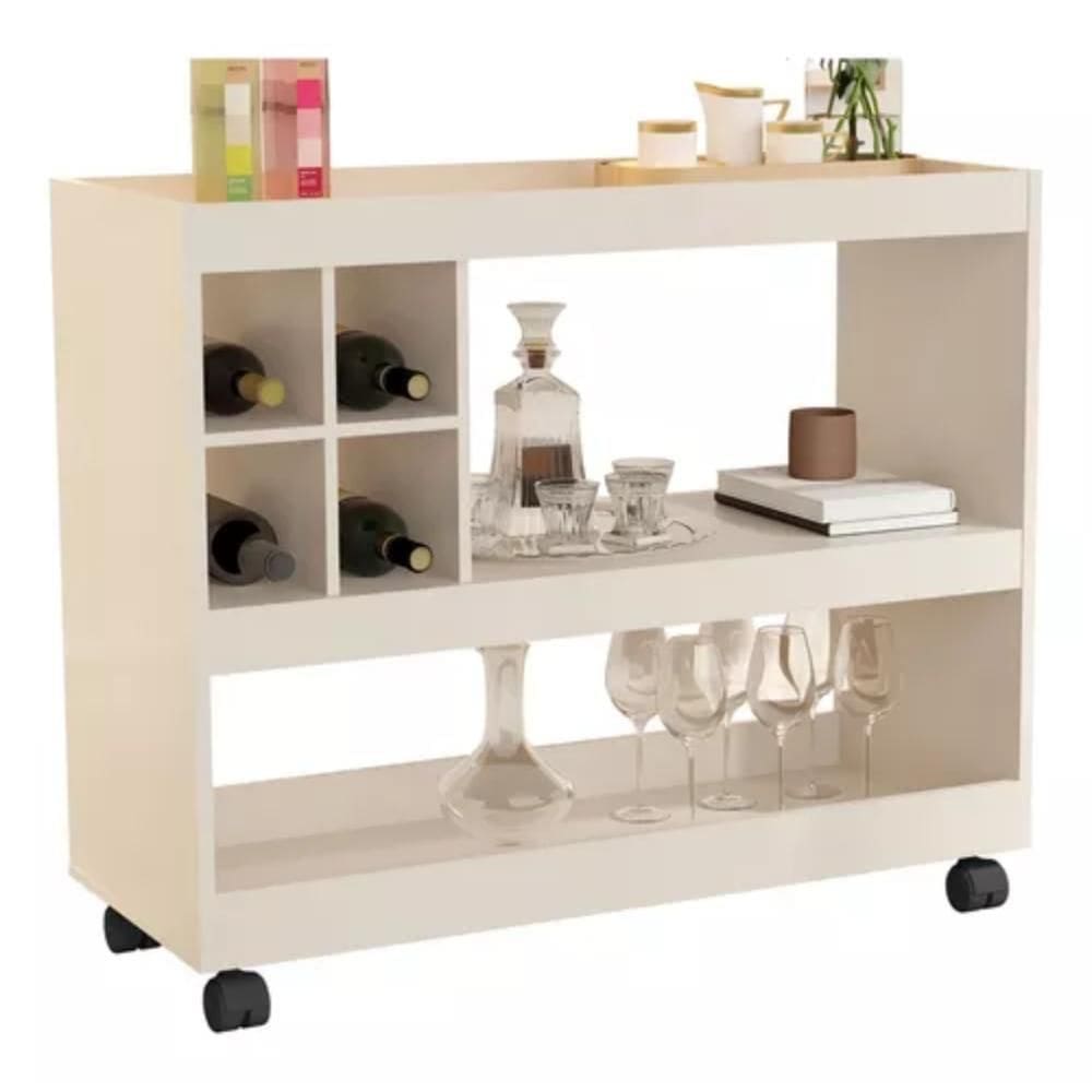 Barzinho Aparador Adega Tennessee Pérola